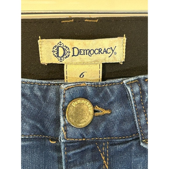 Democracy Jeans Womens 6 Blue Solution Denim Skinny Stretch - Picture 4 of 6